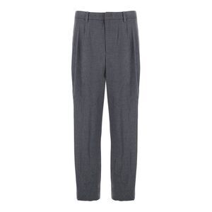 Dunst Men Grey Tailored Trousers With Front Pleats In Fabric Man